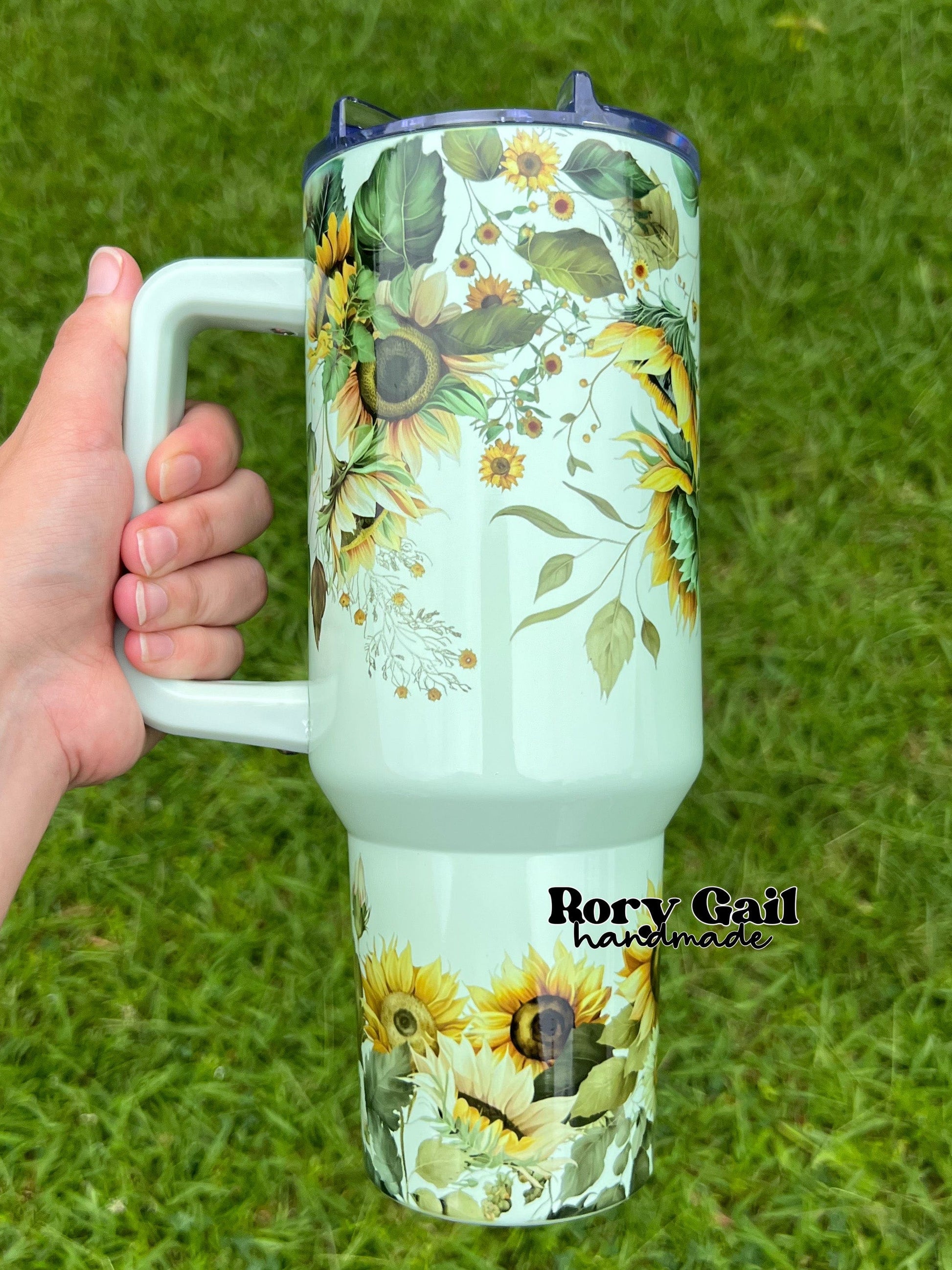 Rory Gail Handmade Sunflower 40oz Quencher