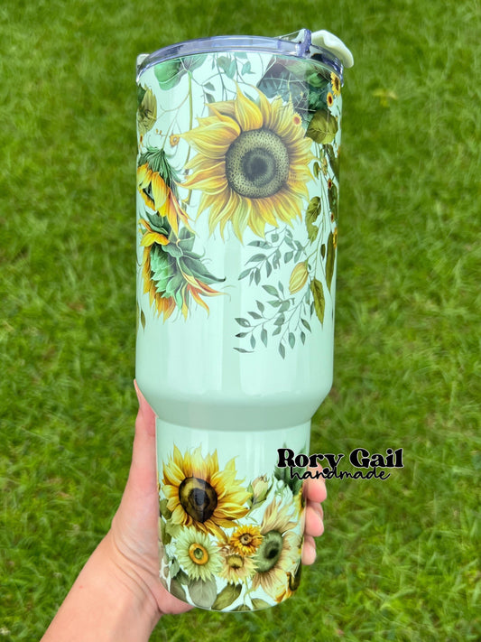 Rory Gail Handmade Sunflower 40oz Quencher