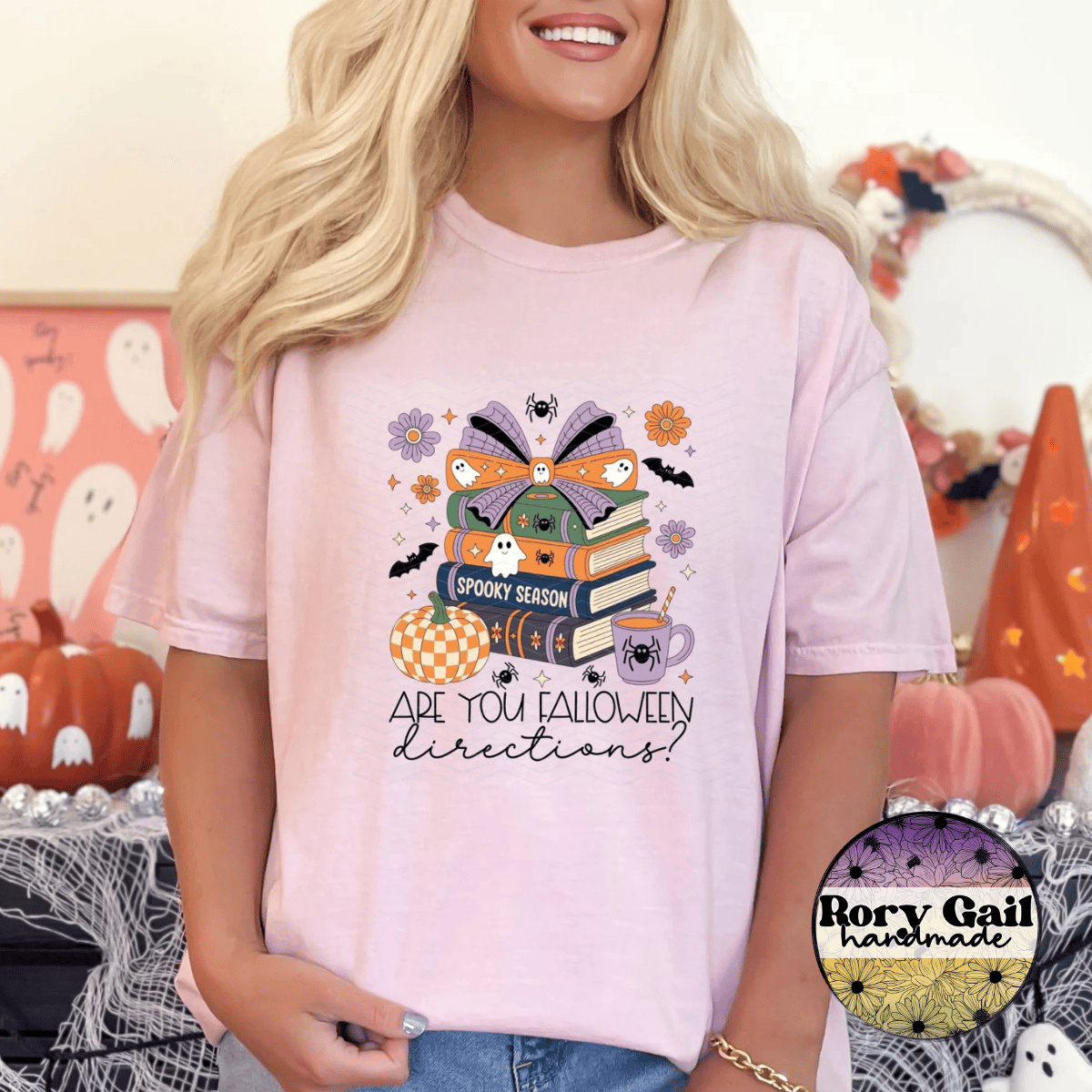 Neon Flamingo T-Shirt Are You Falloween Directions Tee