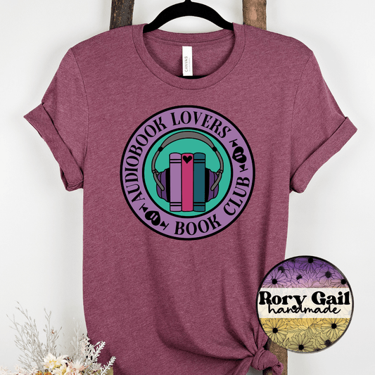 Rory Gail Handmade T-Shirt Audiobook Lovers Book Club Adult Tee