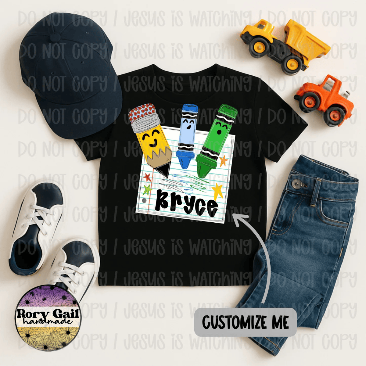 OCo T-Shirt Back To School Notebook Boy Kids Tee
