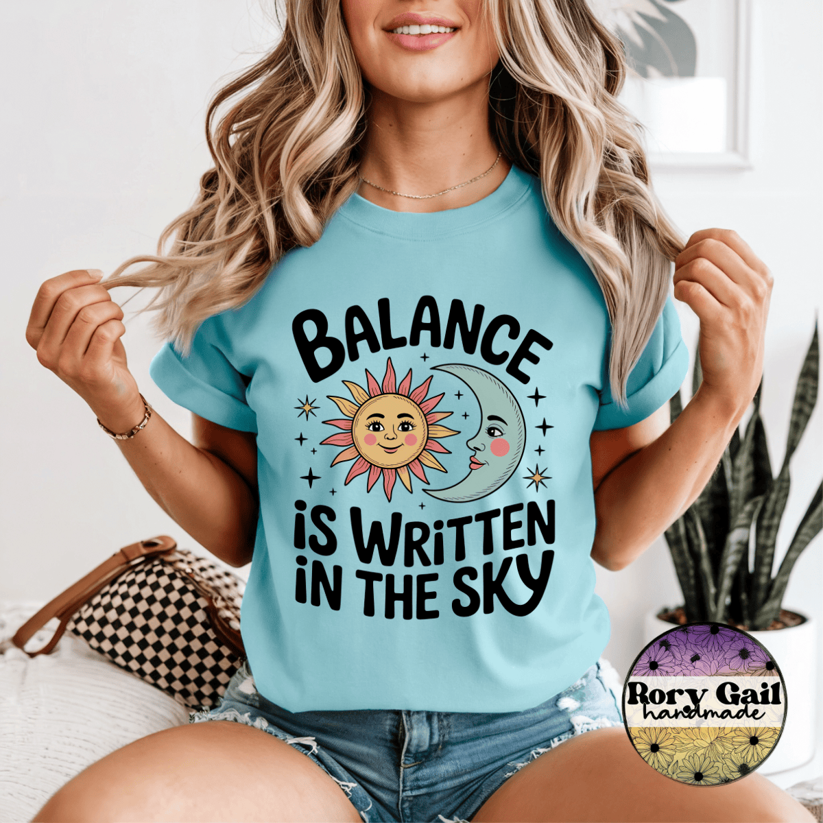 Rory Gail Handmade T-Shirt Balance Is Written In The Sky