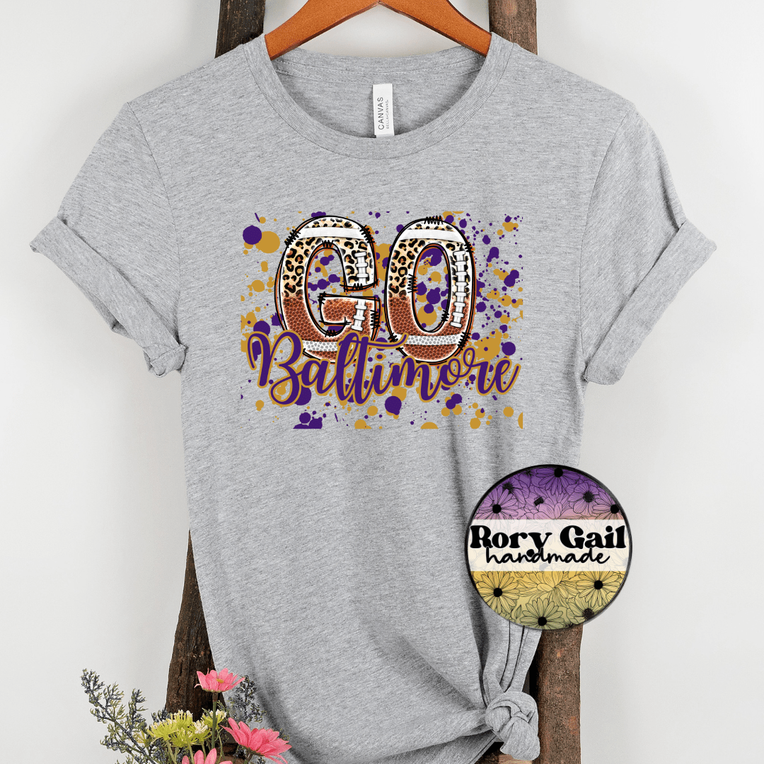 Rory Gail Handmade T-Shirt Baltimore Football Cities Adult Tee