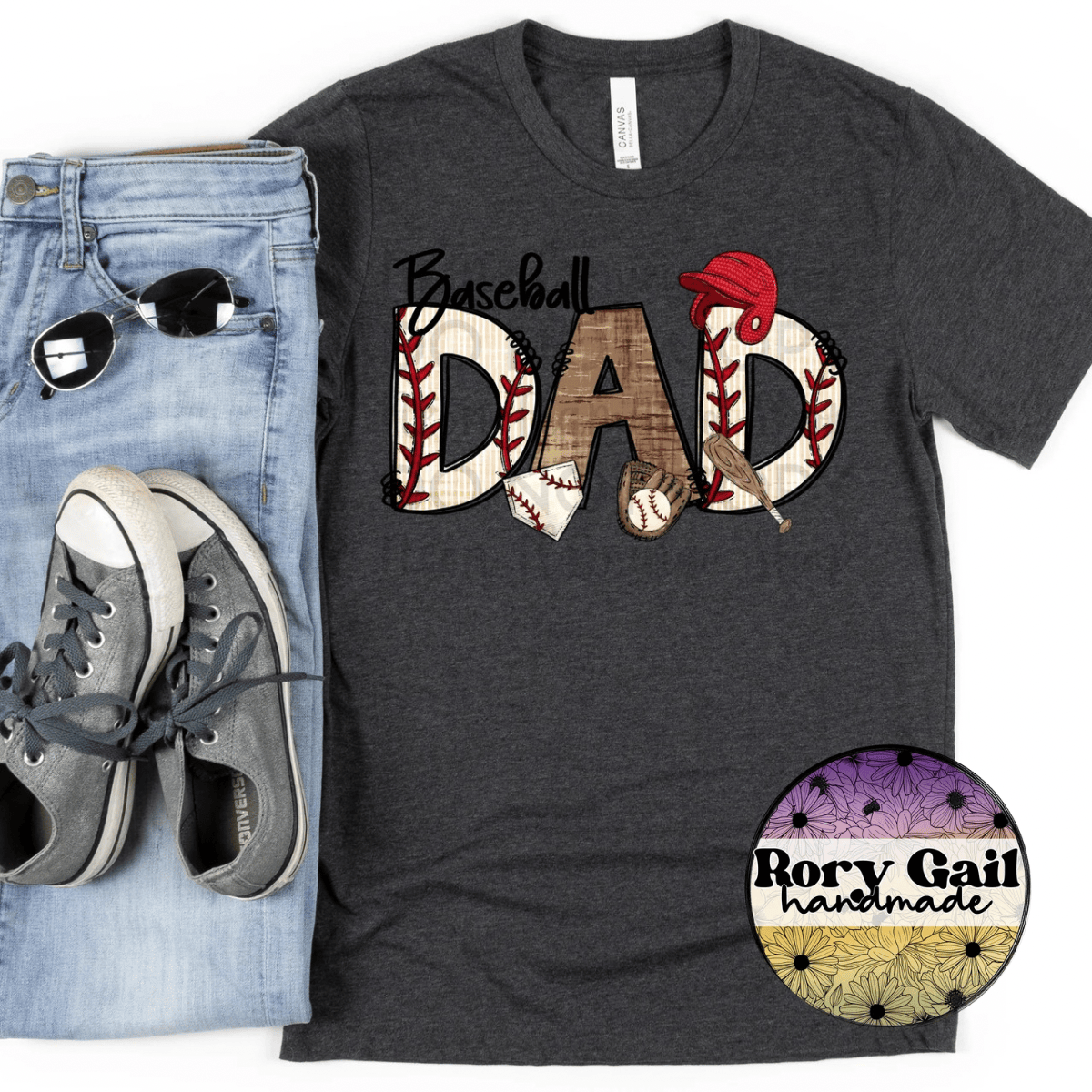 Neon Flamingo T-Shirt Baseball Dad Adult Tee