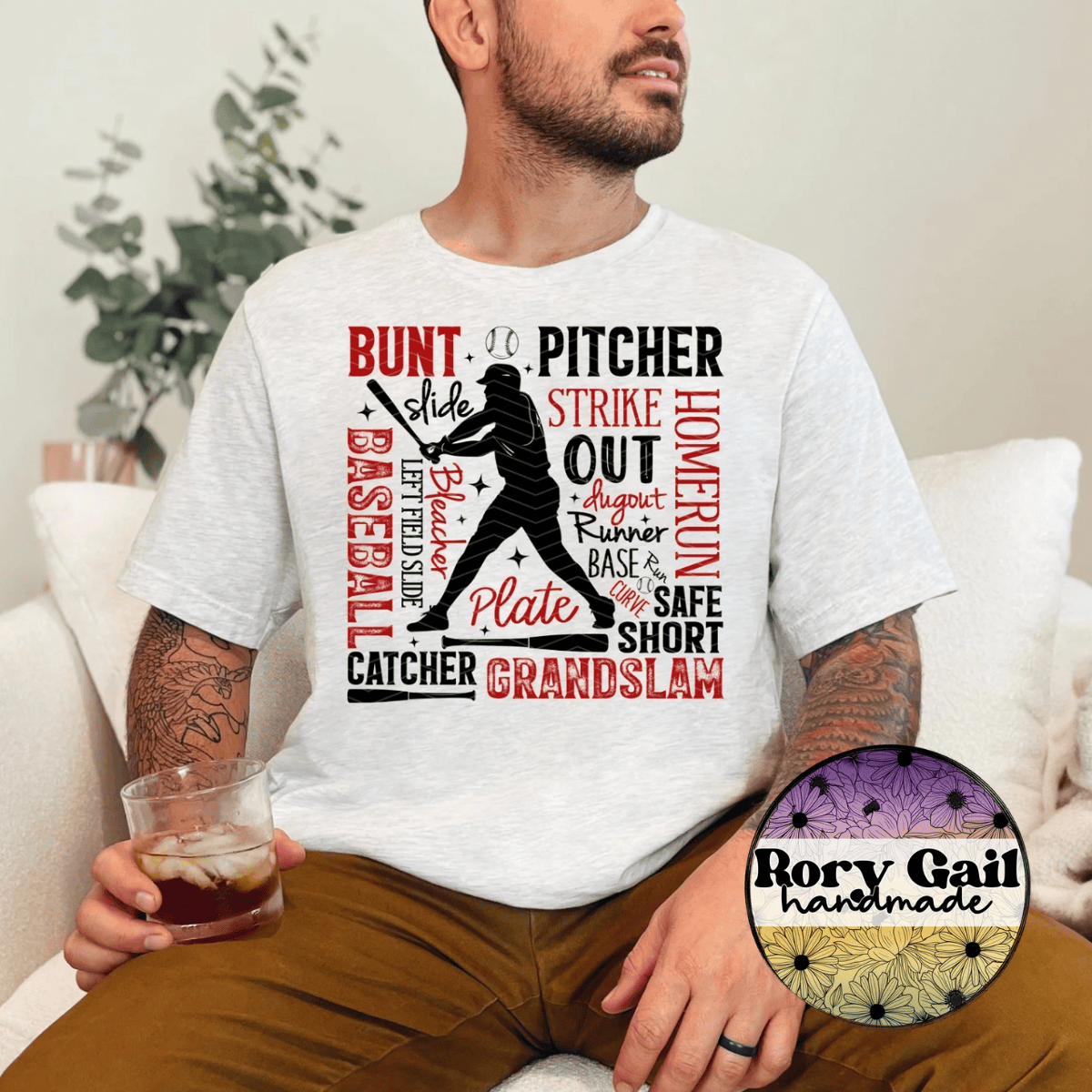 Neon Flamingo T-Shirt Baseball Typography Adult Tee