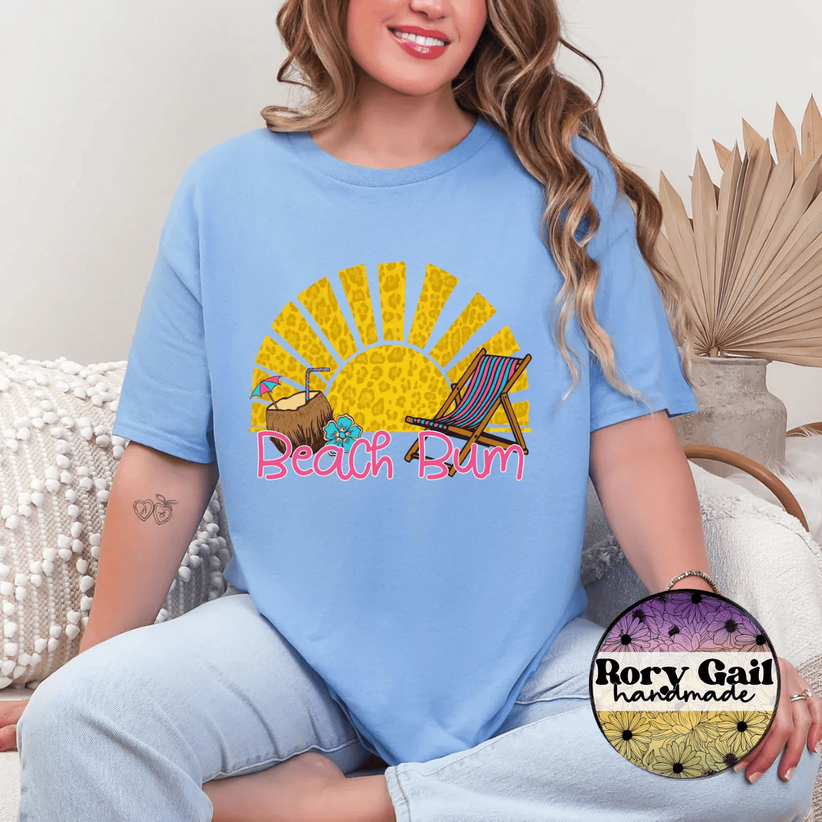 Neon Flamingo T-Shirt Beach Bum Tee