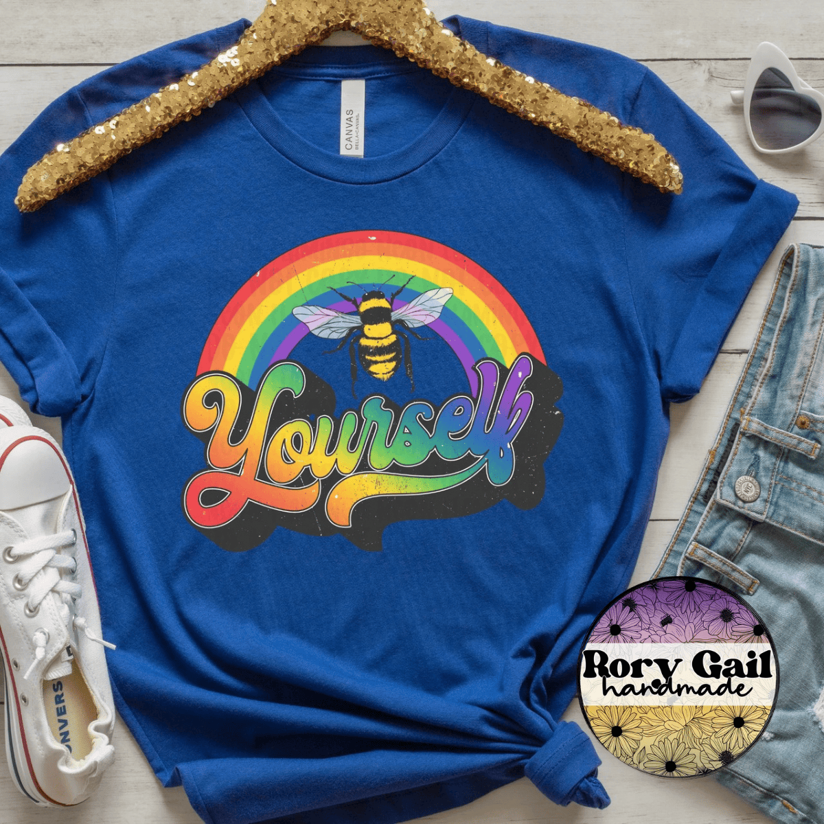 Neon Flamingo T-Shirt Bee Yourself Tee