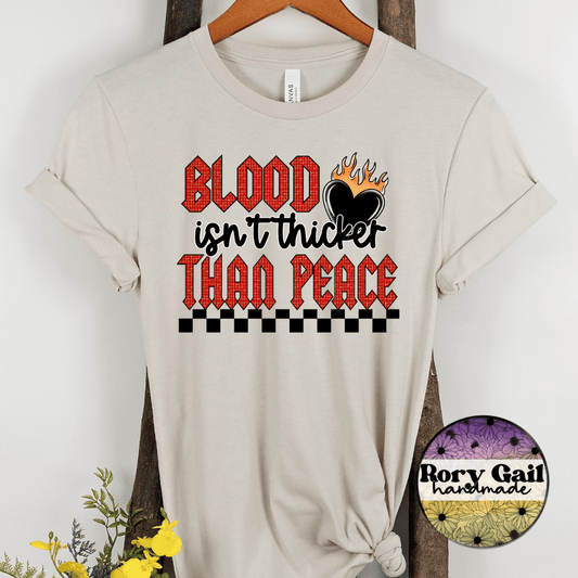 CSDS T-Shirt Blood Isn't Thicker Than Peace Adult