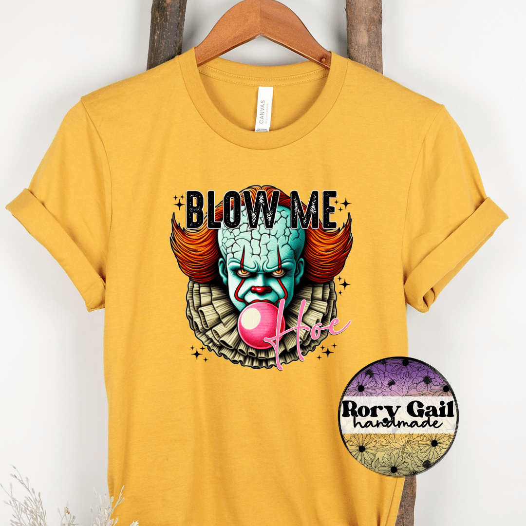 Rory Gail Handmade T-Shirt Blow Me Hoe Horror Clown Adult Tee