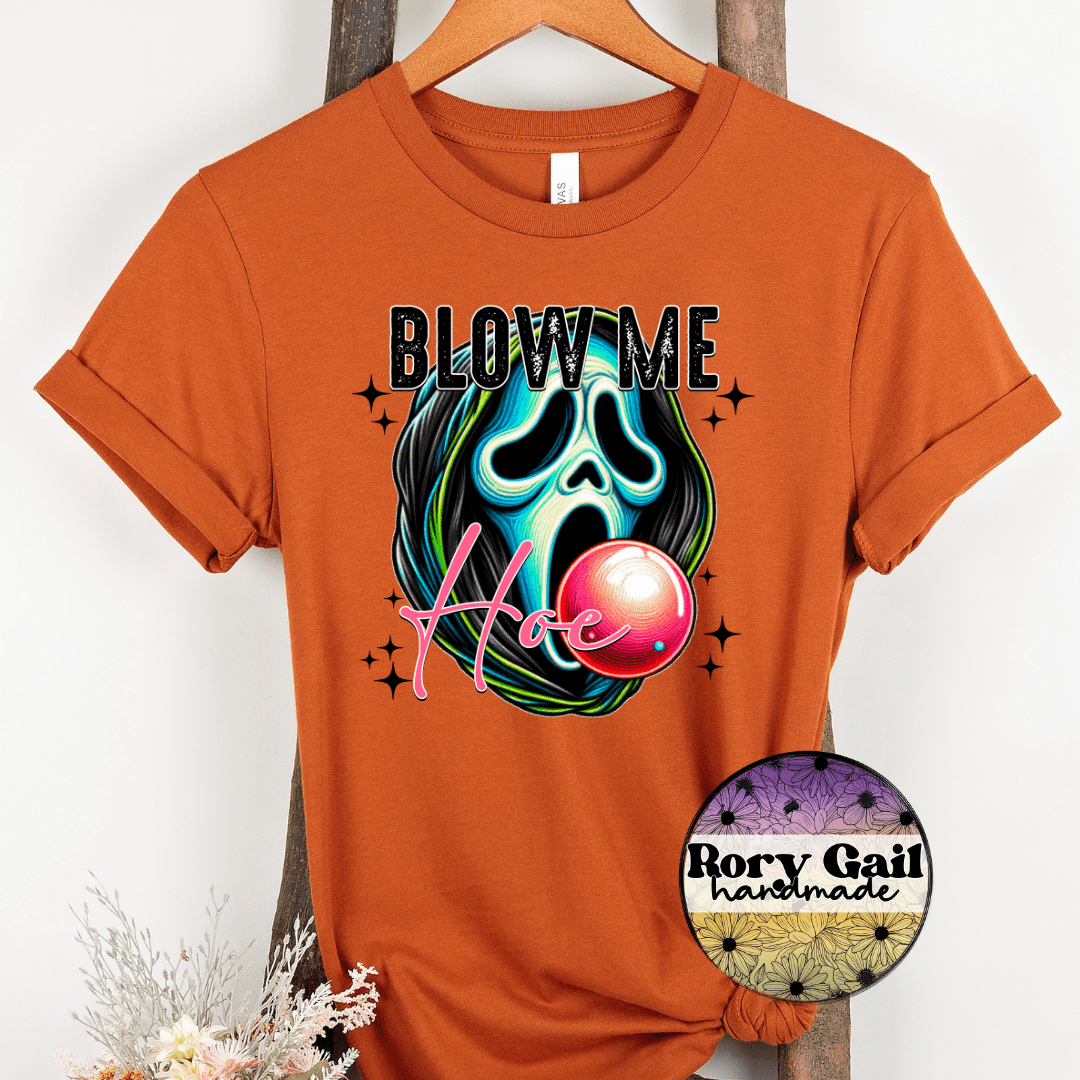 Rory Gail Handmade T-Shirt Blow Me Hoe Horror Ghost Adult Tee
