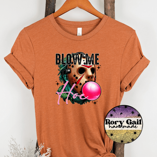 Rory Gail Handmade T-Shirt Blow Me Hoe Horror Vorhees Adult Tee