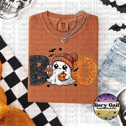 OCo T-Shirt Boo Latte Ghost Halloween Graphic Tee – Kids