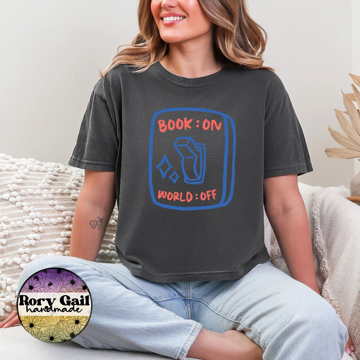 Neon Flamingo T-Shirt Book On World Off Tee