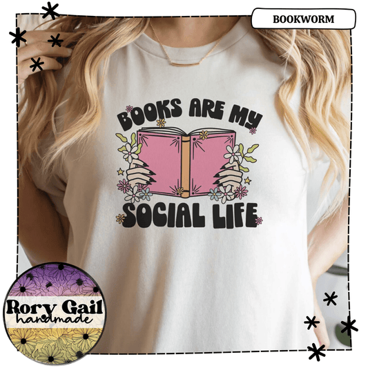SVGS T-Shirt Books Are My Social Life Adult