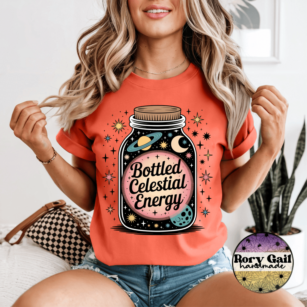 Rory Gail Handmade T-Shirt Bottled Celestial Energy