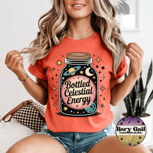 Rory Gail Handmade T-Shirt Bottled Celestial Energy