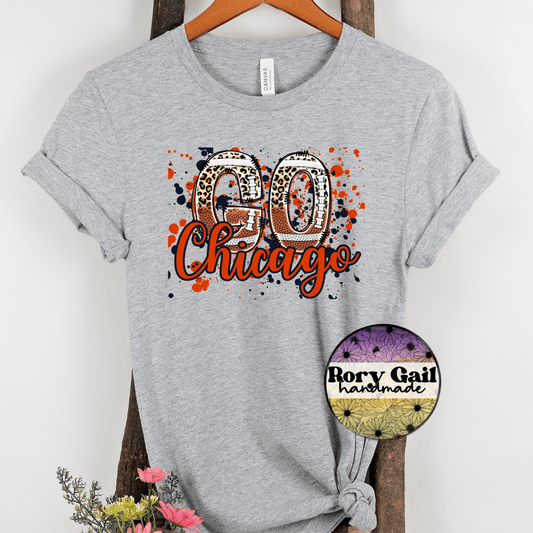 Rory Gail Handmade T-Shirt Chicago Football Cities Adult Tee