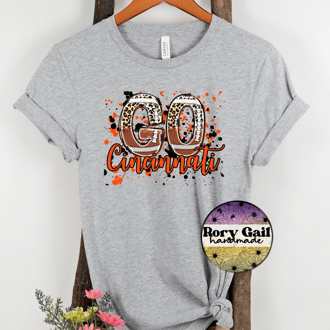 Rory Gail Handmade T-Shirt Cincinnati Football Cities Adult Tee