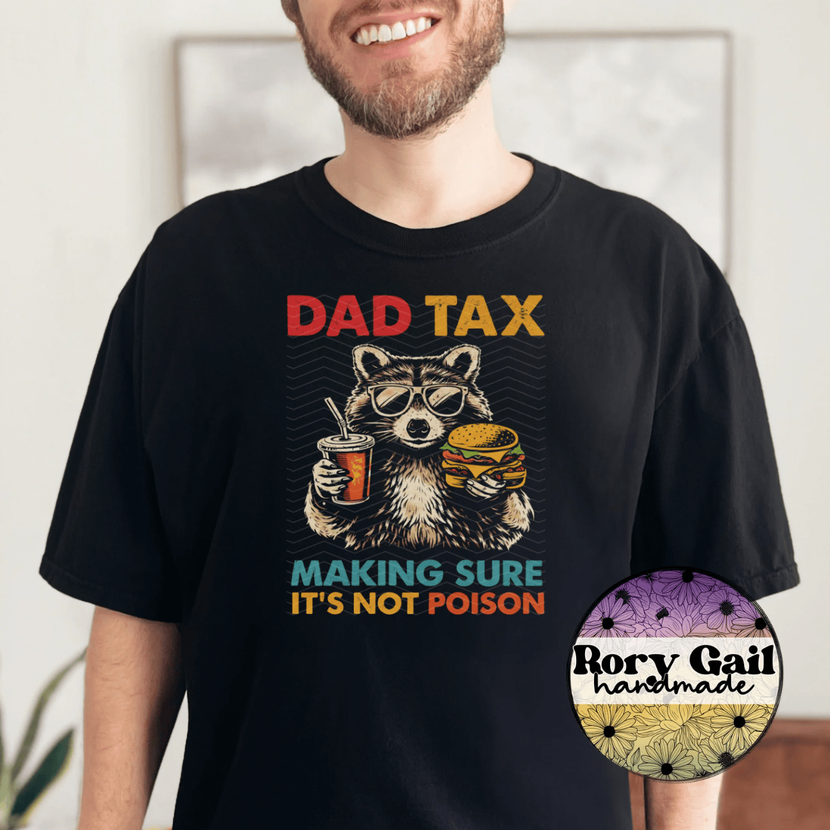 Neon Flamingo T-Shirt Dad Tax Adult Tee