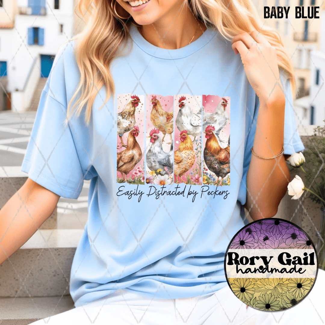 CSDS T-Shirt Easily Distracted By Peckers Adult