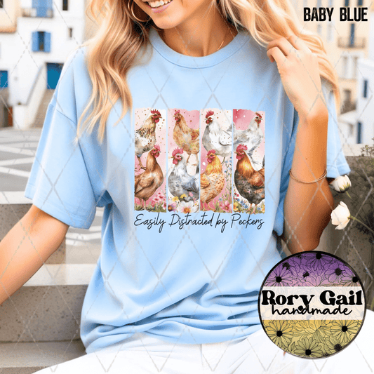 CSDS T-Shirt Easily Distracted By Peckers Adult