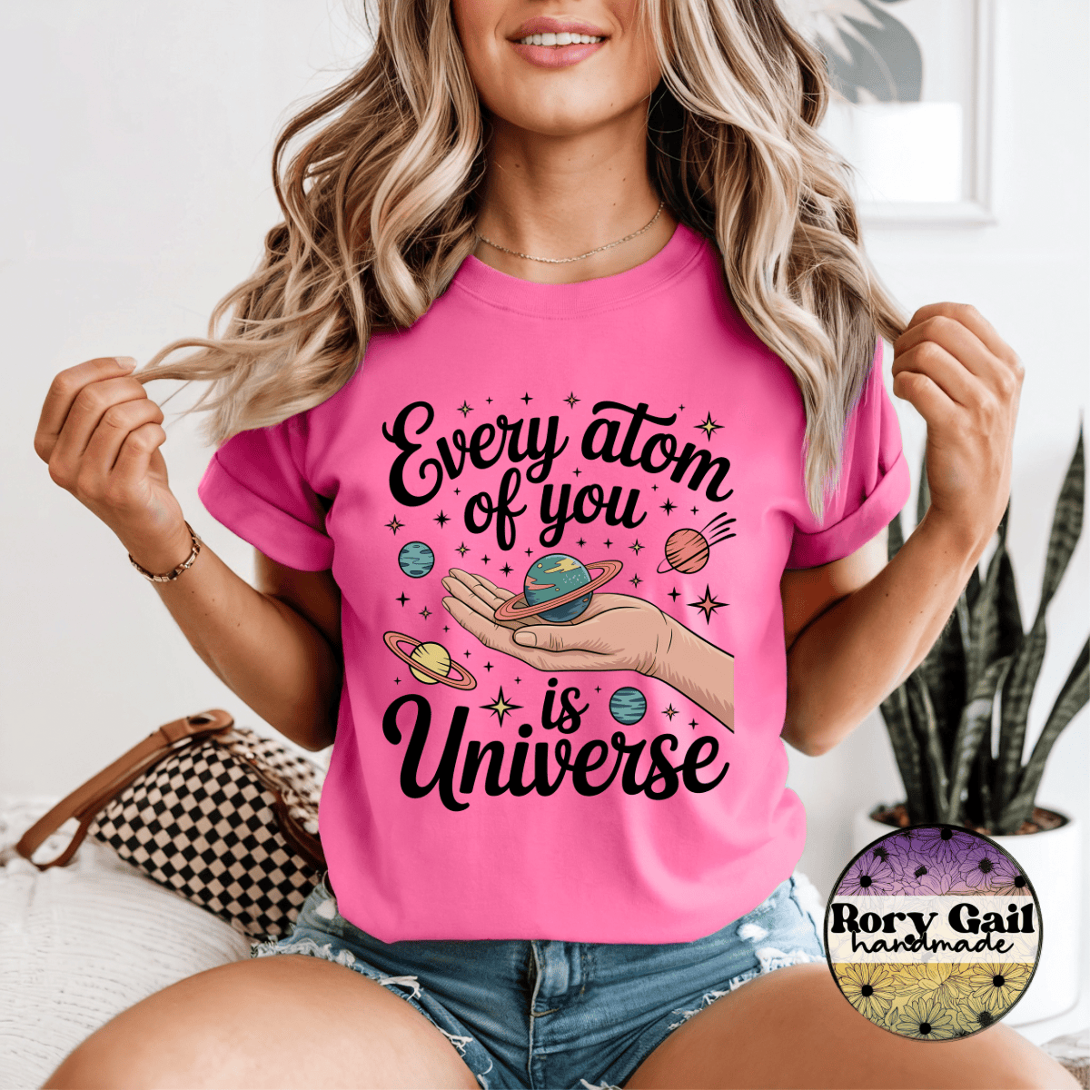 Rory Gail Handmade T-Shirt Every Atom Of You Is Universe