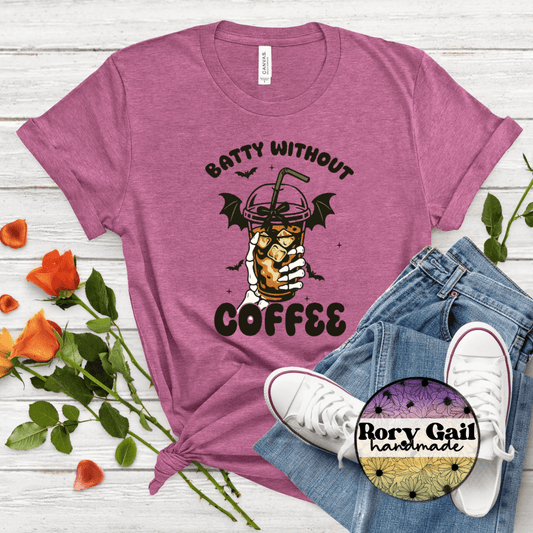 SVGS T-Shirt *FAST FINGER FRIDAY* Batty Without Coffee Adult Tee