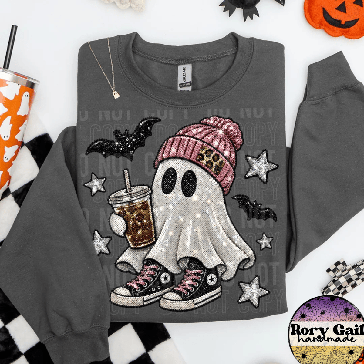 Chase T-Shirt Faux Sequins Cool Ghost Tee