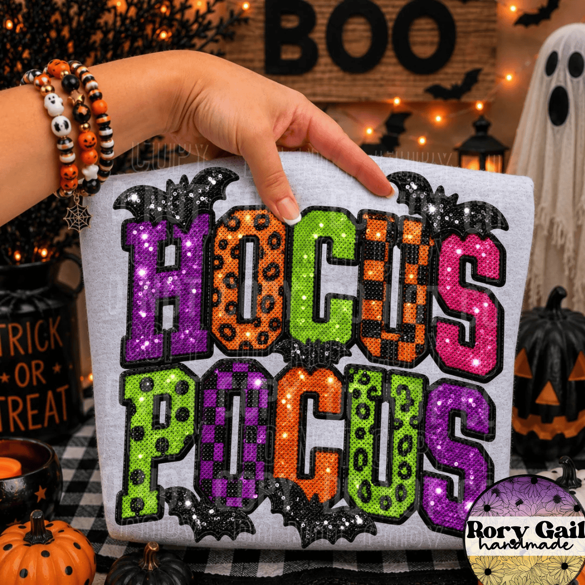 Chase T-Shirt Faux Sequins Hocus Pocus Tee