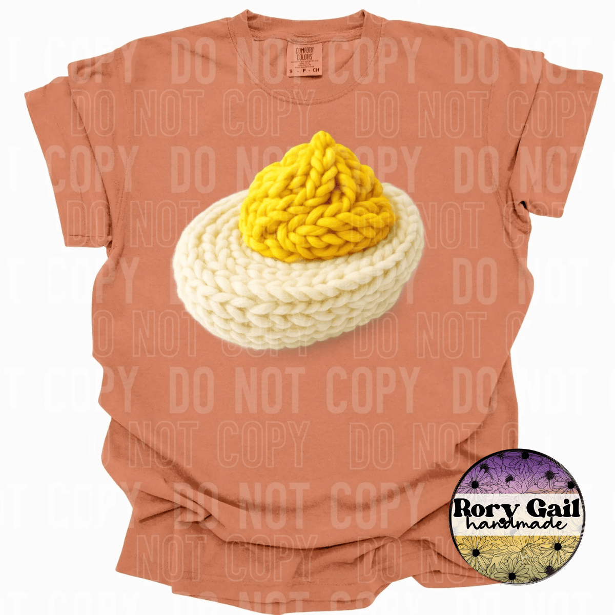 OCo T-Shirt Faux Yarn Deviled Egg Adult