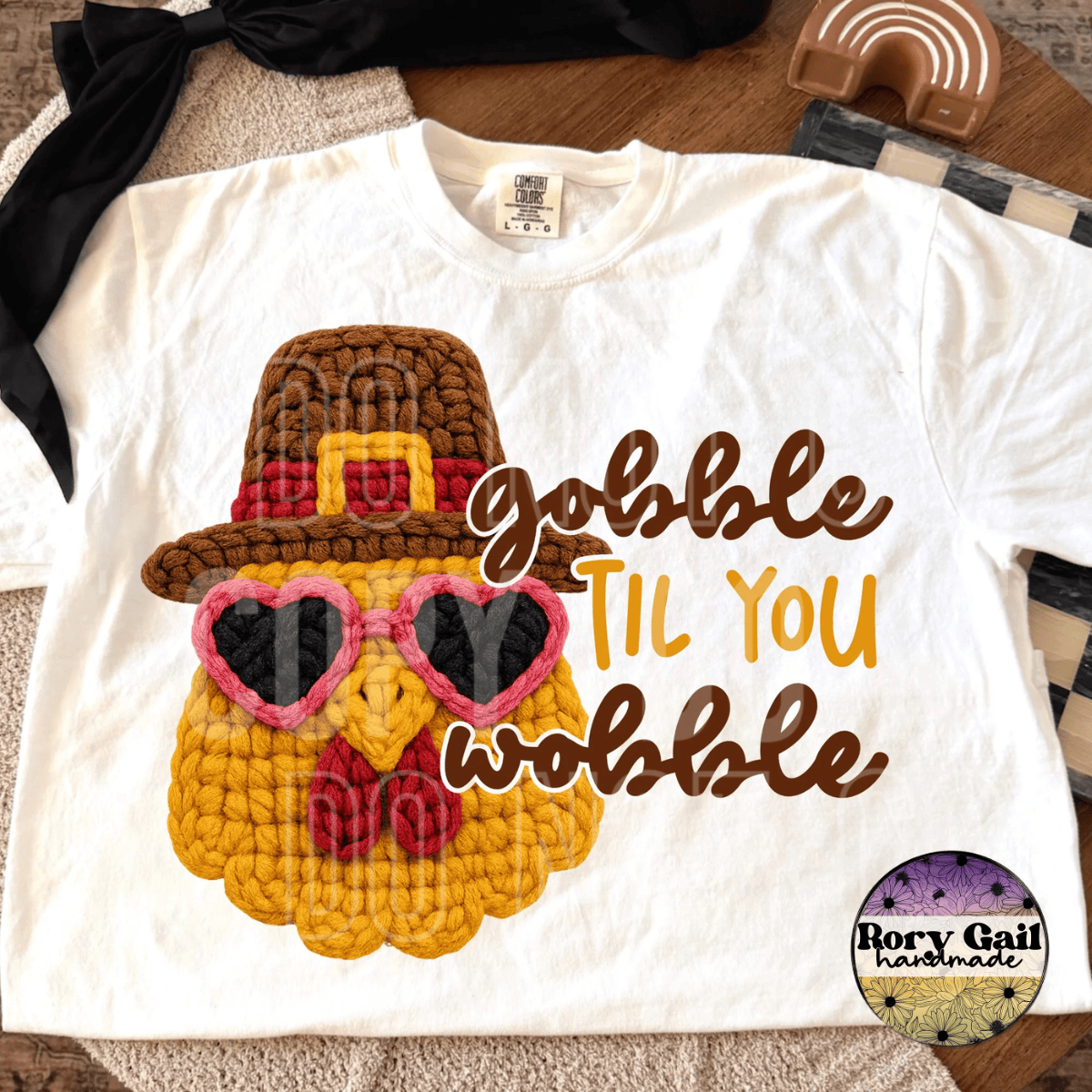OCo T-Shirt Faux Yarn Gobble Til You Wobble Adult