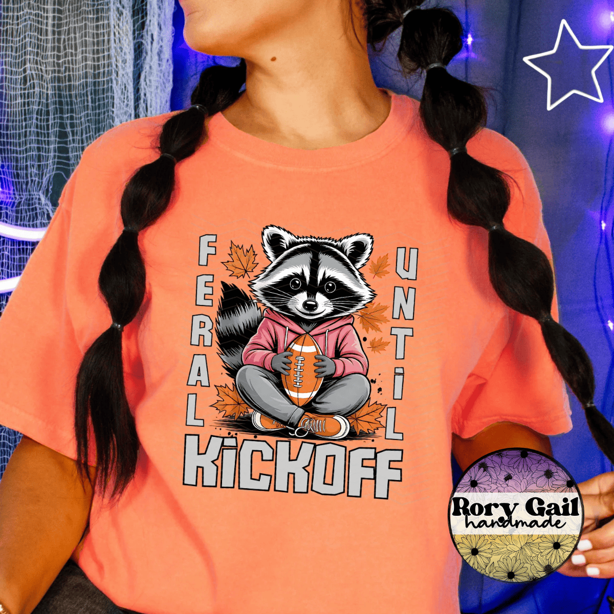 Neon Flamingo T-Shirt Feral Until Kickoff