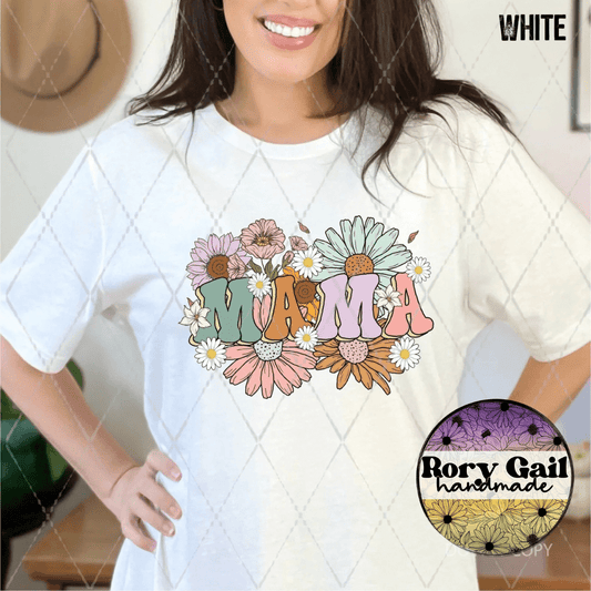Rory Gail Handmade T-Shirt Floral Mama Adult Tee