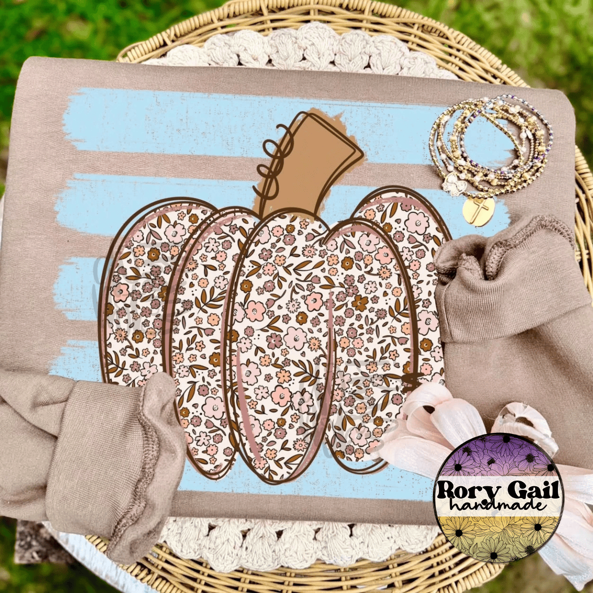 OCo T-Shirt Floral Pumpkin Adult