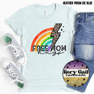 Rory Gail Handmade T-Shirt Free Mom Hugs Bolt Adult Tee