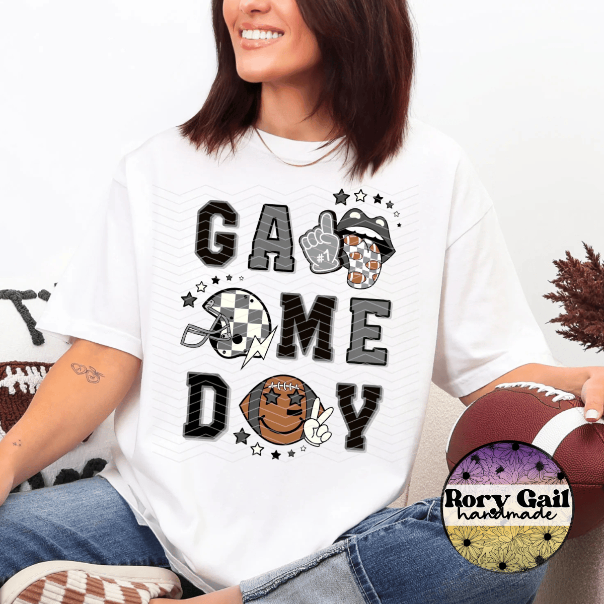 Neon Flamingo T-Shirt Game Day (Black)