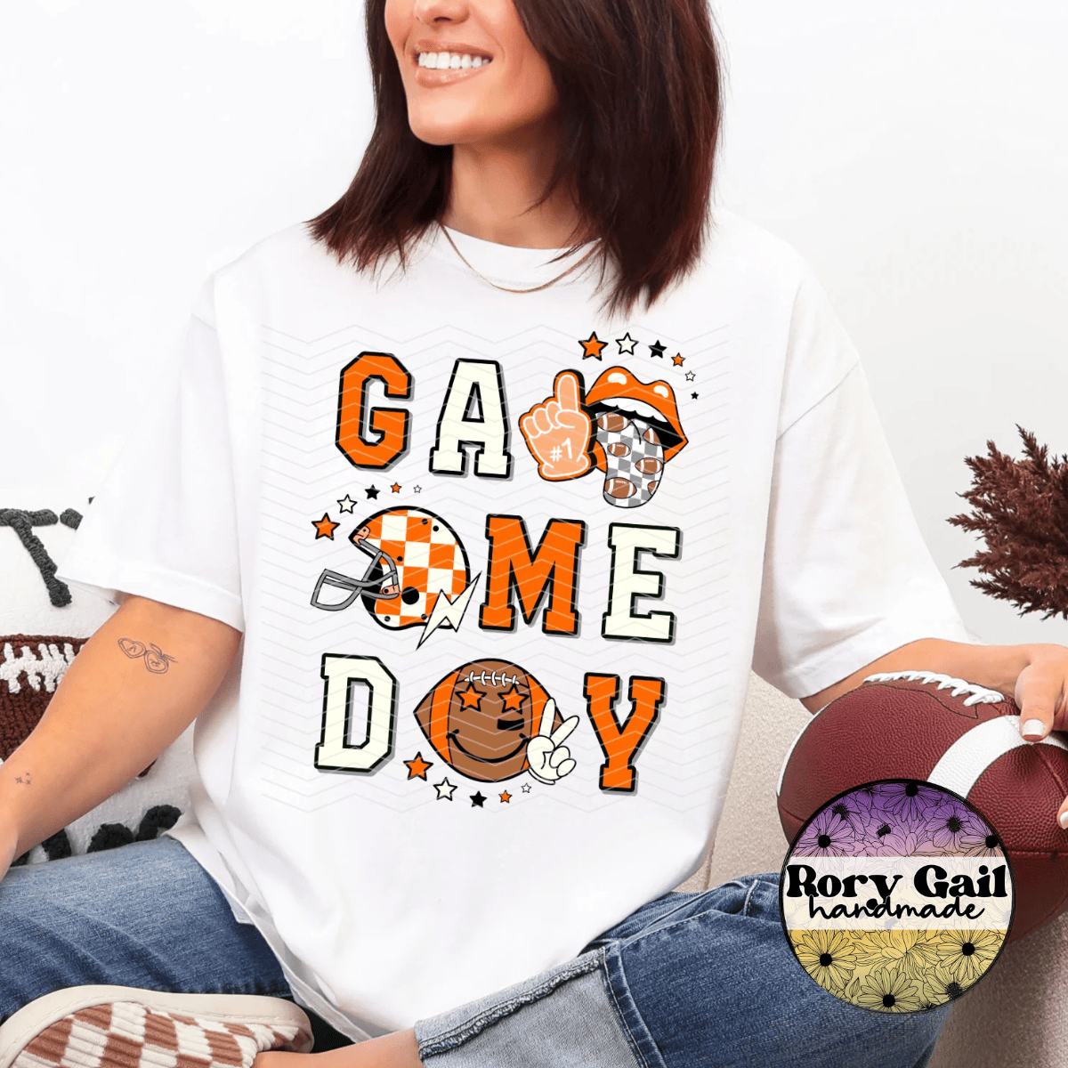 Neon Flamingo T-Shirt Game Day (Orange)