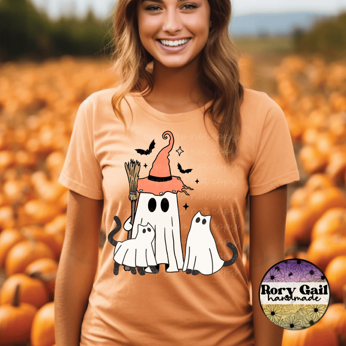 Neon Flamingo T-Shirt Ghost Kitties Adult
