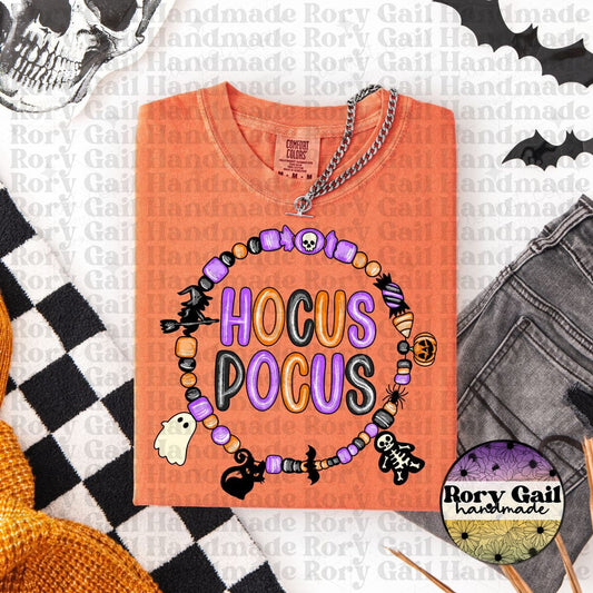 OCo T-Shirt Hocus Pocus Beaded Circle Halloween Graphic Tee – Kids