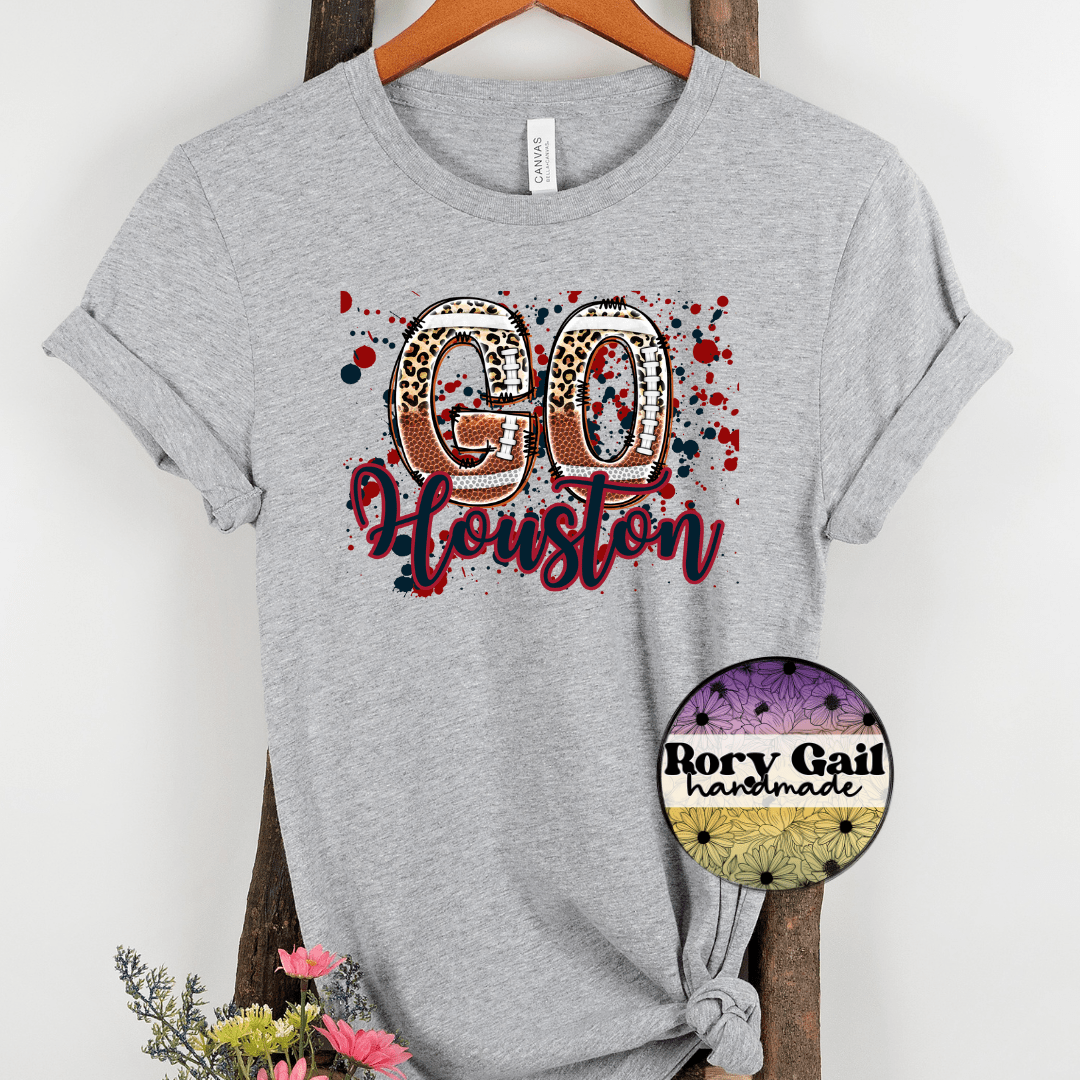 Rory Gail Handmade T-Shirt Houston Football Cities Adult Tee