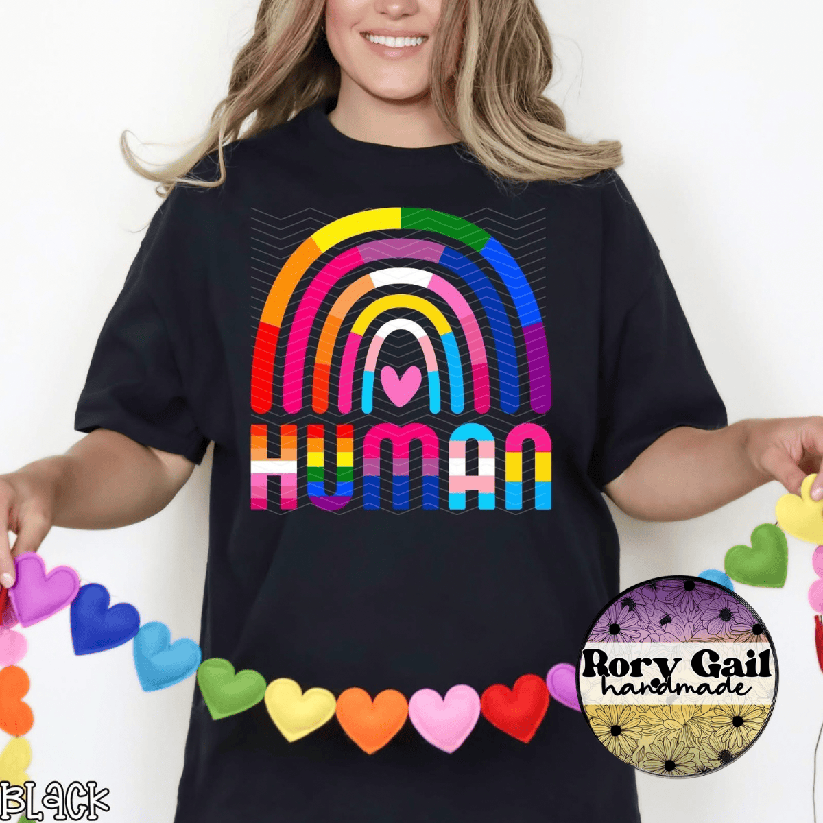 Neon Flamingo T-Shirt Human Rainbow Tee