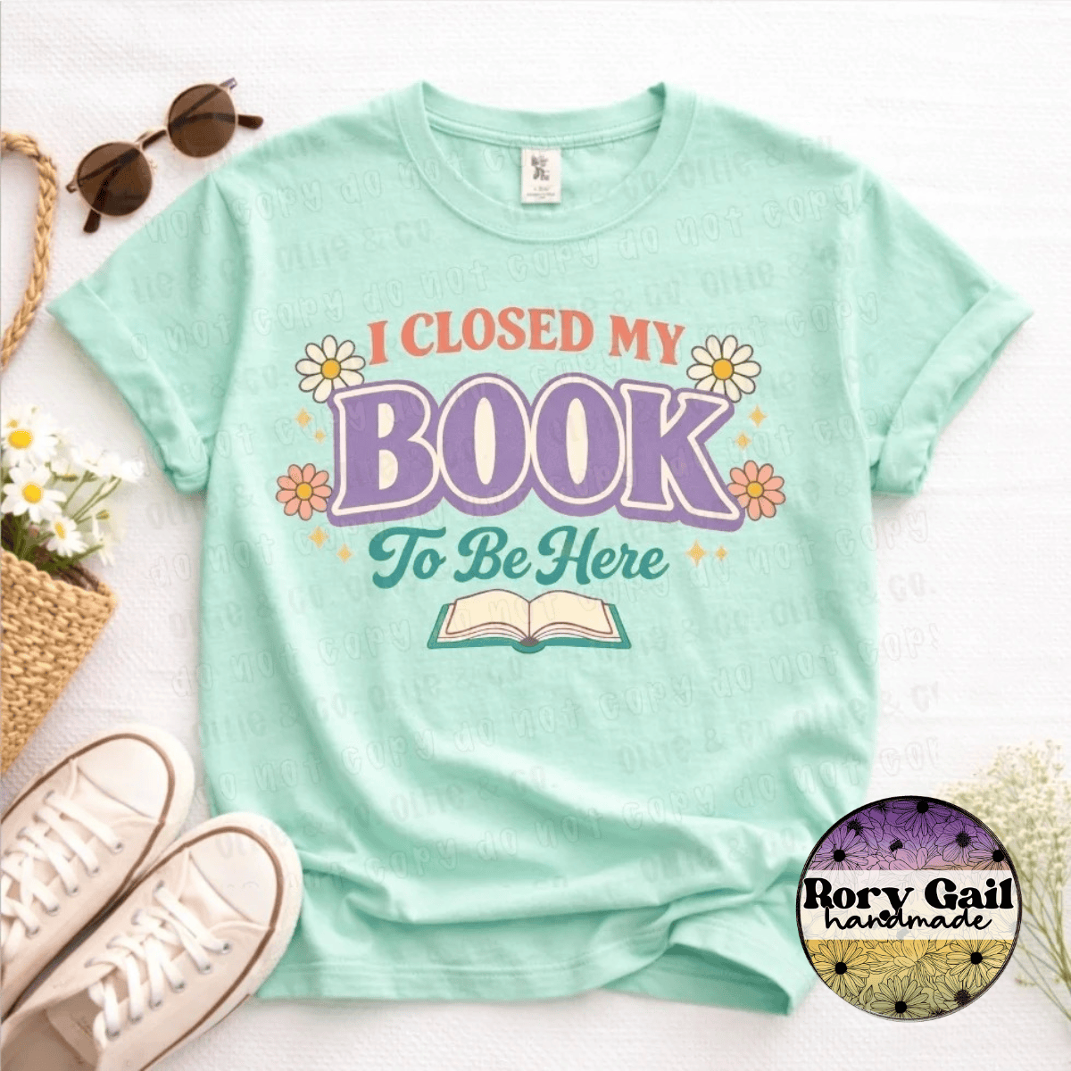 Neon Flamingo T-Shirt I Closed My Book To Be Here Tee