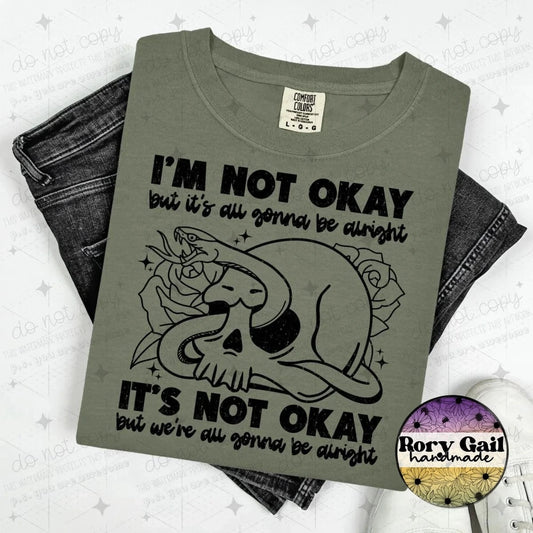 OCo T-Shirt I’m Not Okay It’s Not Okay Adult Tee