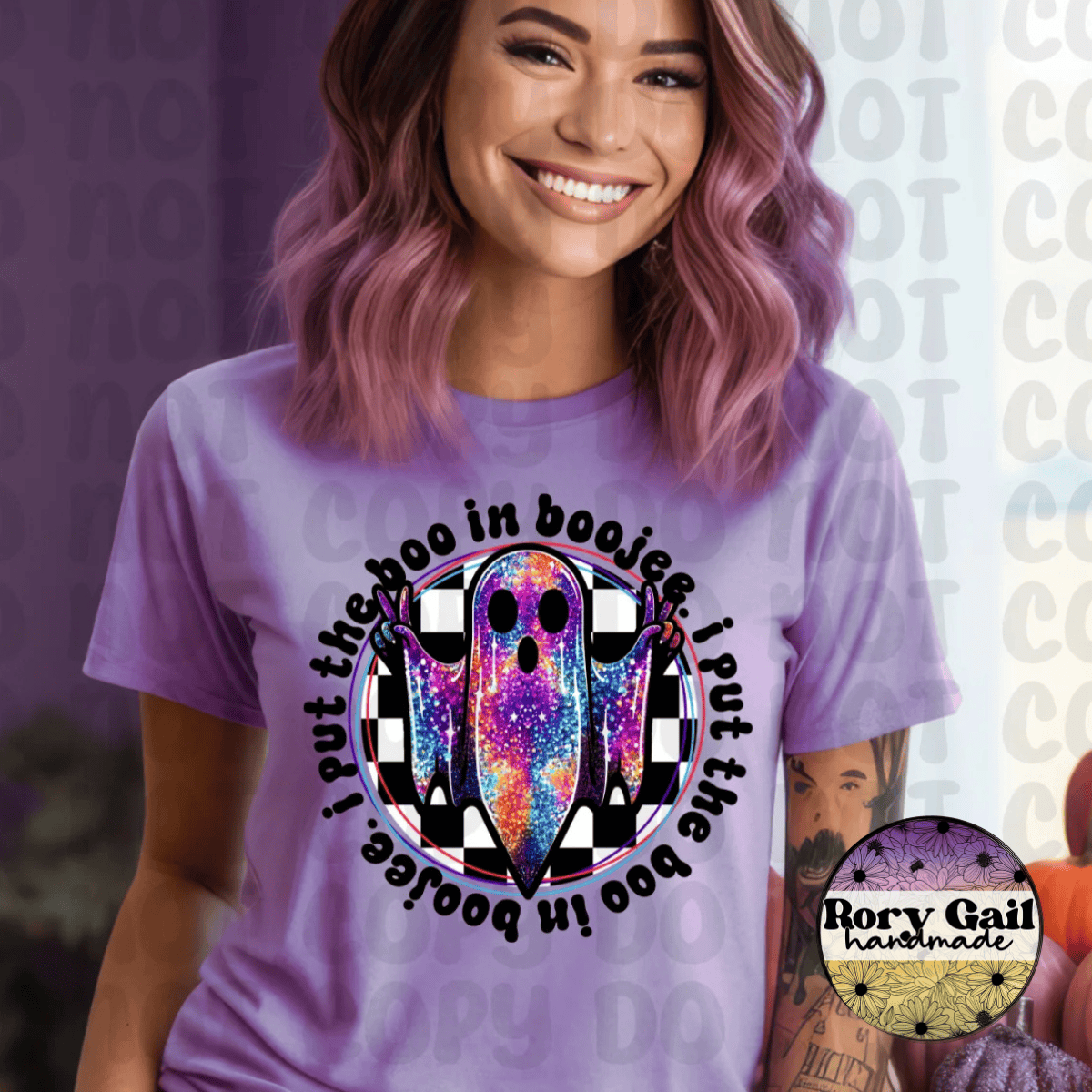 Neon Flamingo T-Shirt I Put The Boo In Boojee Adult