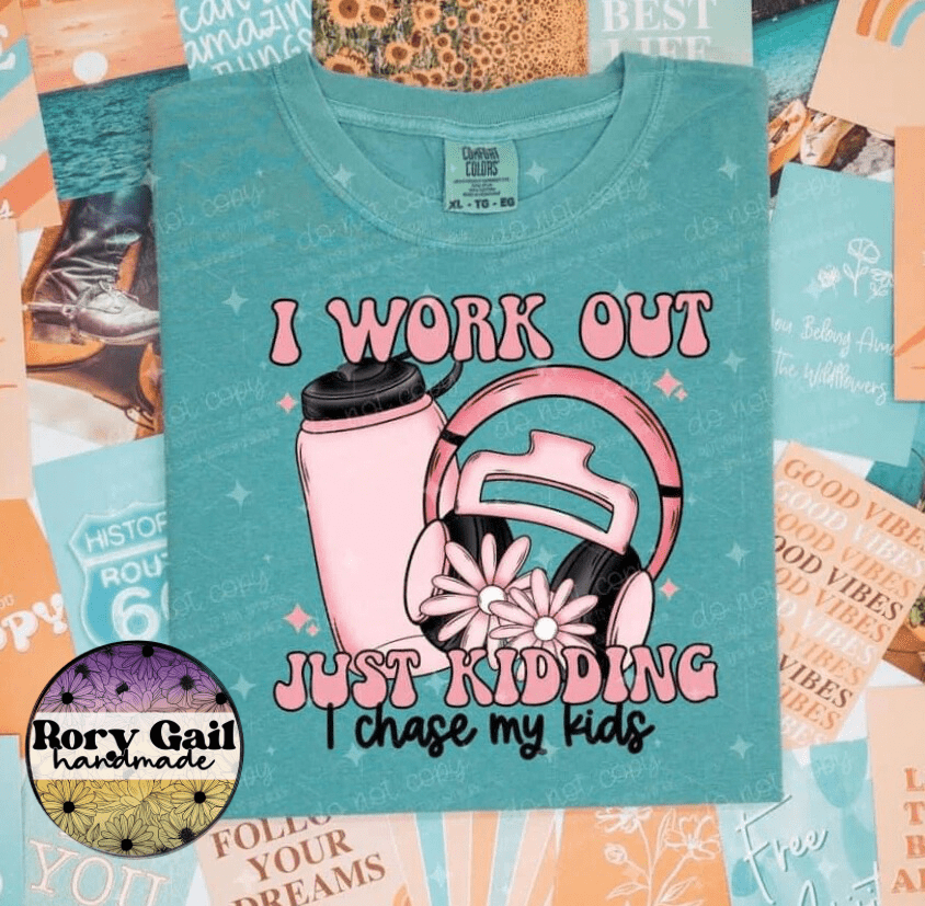 Rory Gail Handmade T-Shirt I Work Out Adult Tee