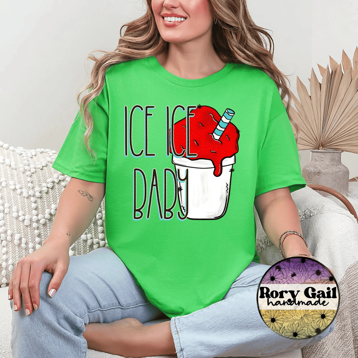 Neon Flamingo T-Shirt Ice Ice Baby Snowcone Tee