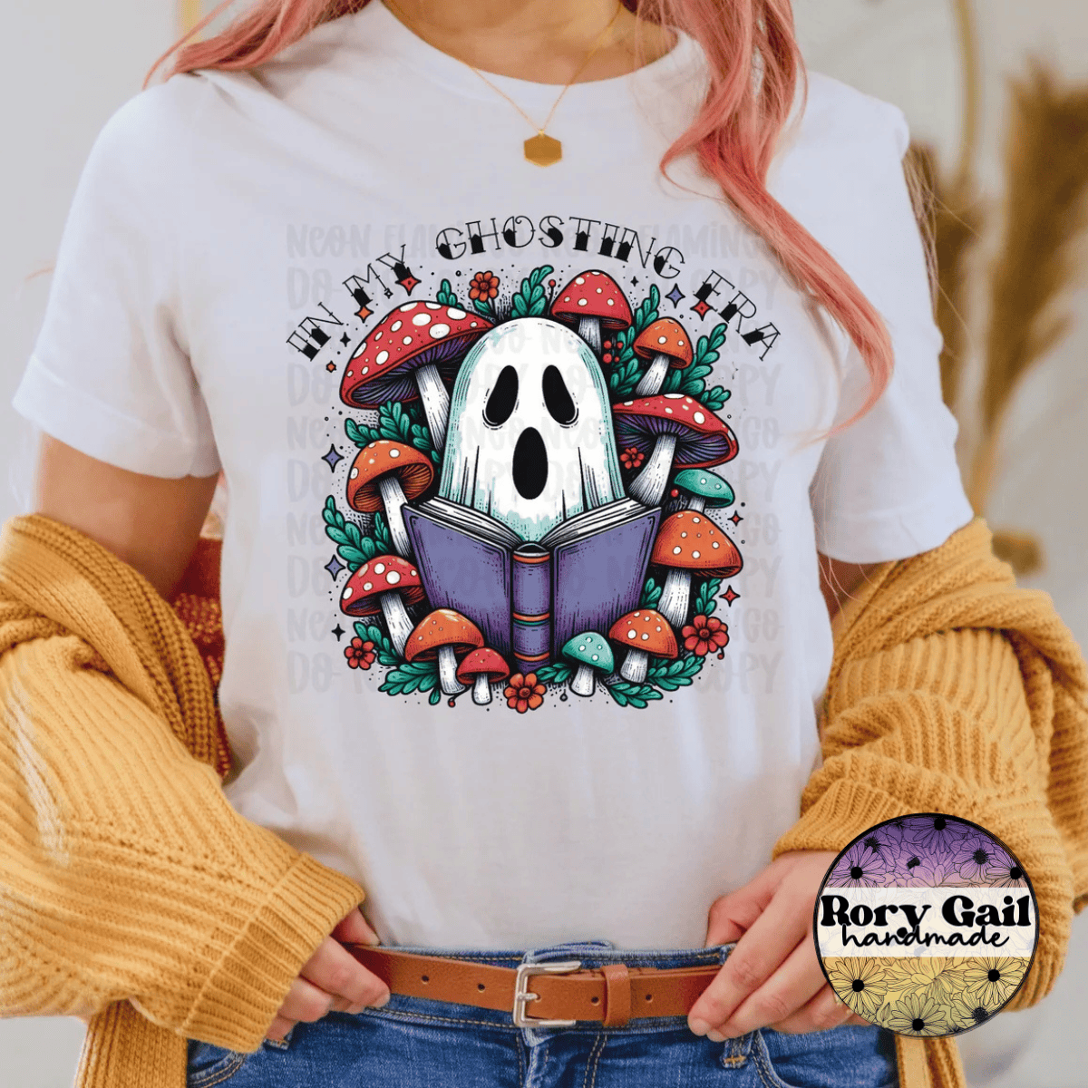 Neon Flamingo T-Shirt In My Ghosting Era Adult