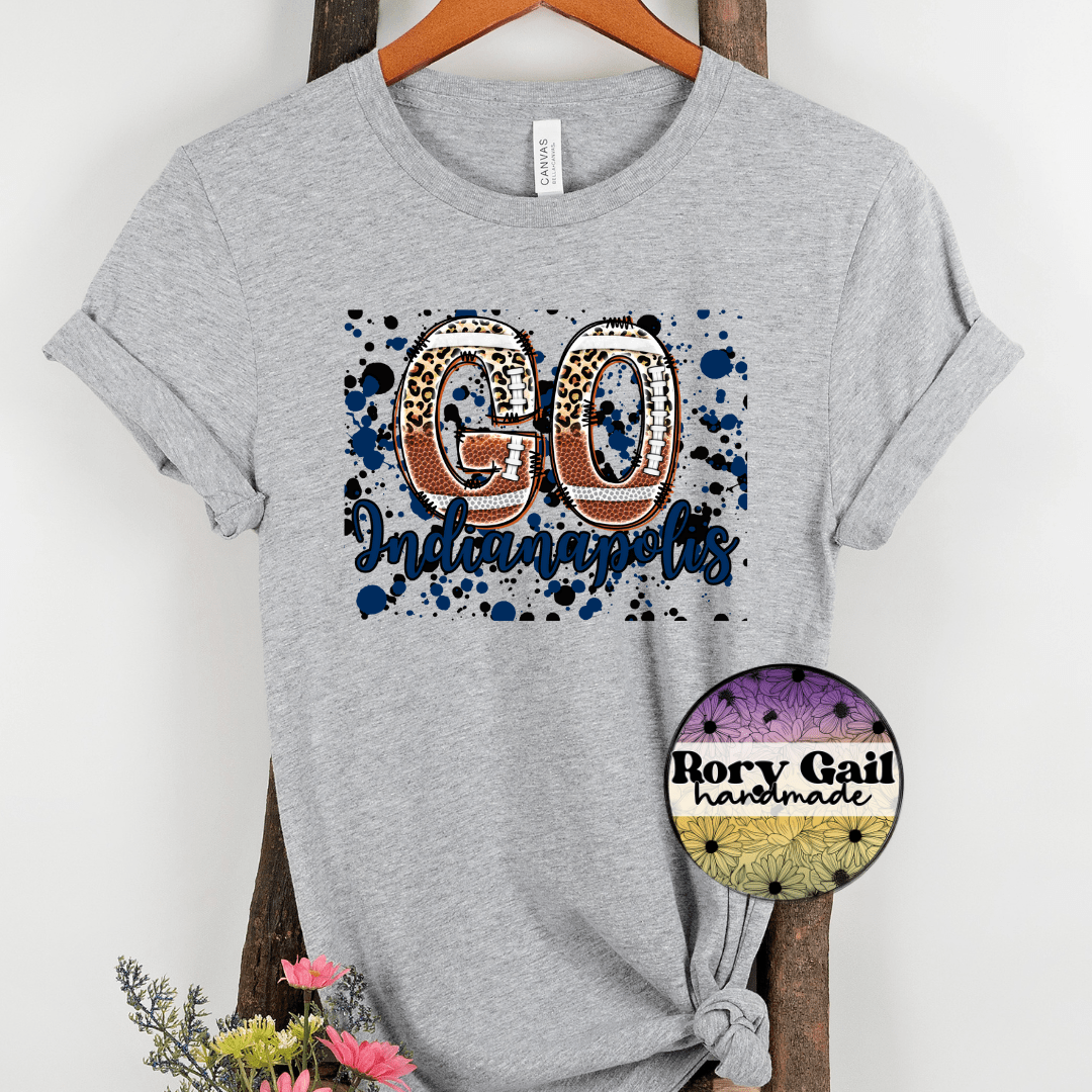 Rory Gail Handmade T-Shirt Indianapolis Football Cities Adult Tee