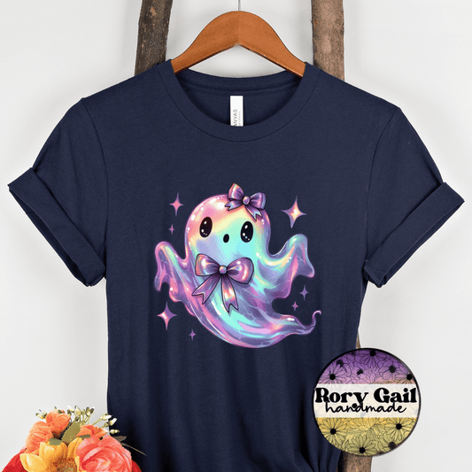 OCo T-Shirt Iridescent Ghost Halloween Graphic Tee – Kids