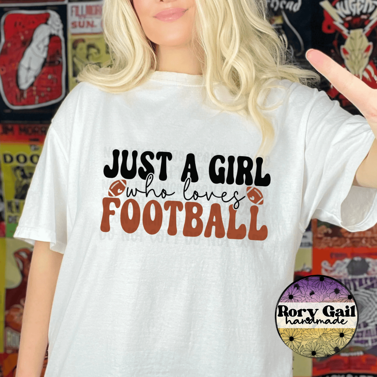 Neon Flamingo T-Shirt Just A Girl Who Loves Football